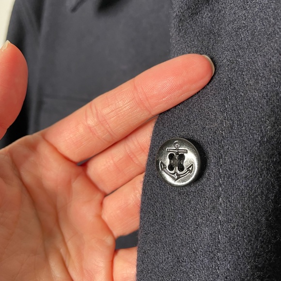 NLST Navy | Wool Blend Shirt Dress in Midnight Navy - Picture 2 of 6